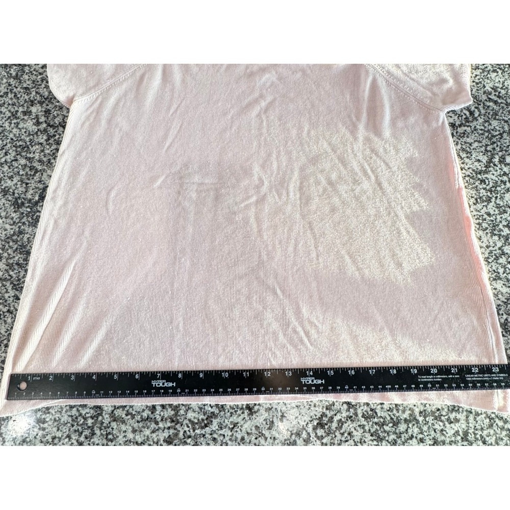 Joseph A Pink Silk Knit Short Sleeve Top Womens 2X Lightweight Minimalist - Picture 5 of 7